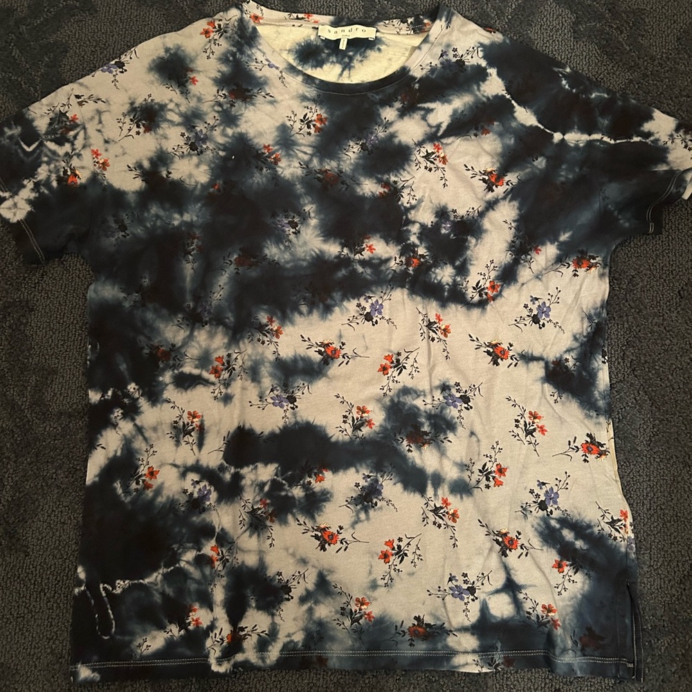 Sandro Floral Tie Dye T-shirt